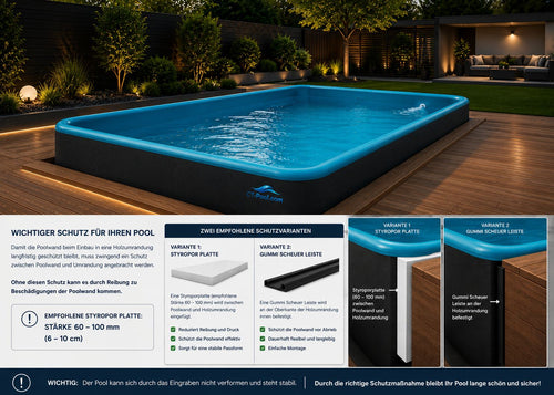 Drop-Stitch Pool Eckig im Garten