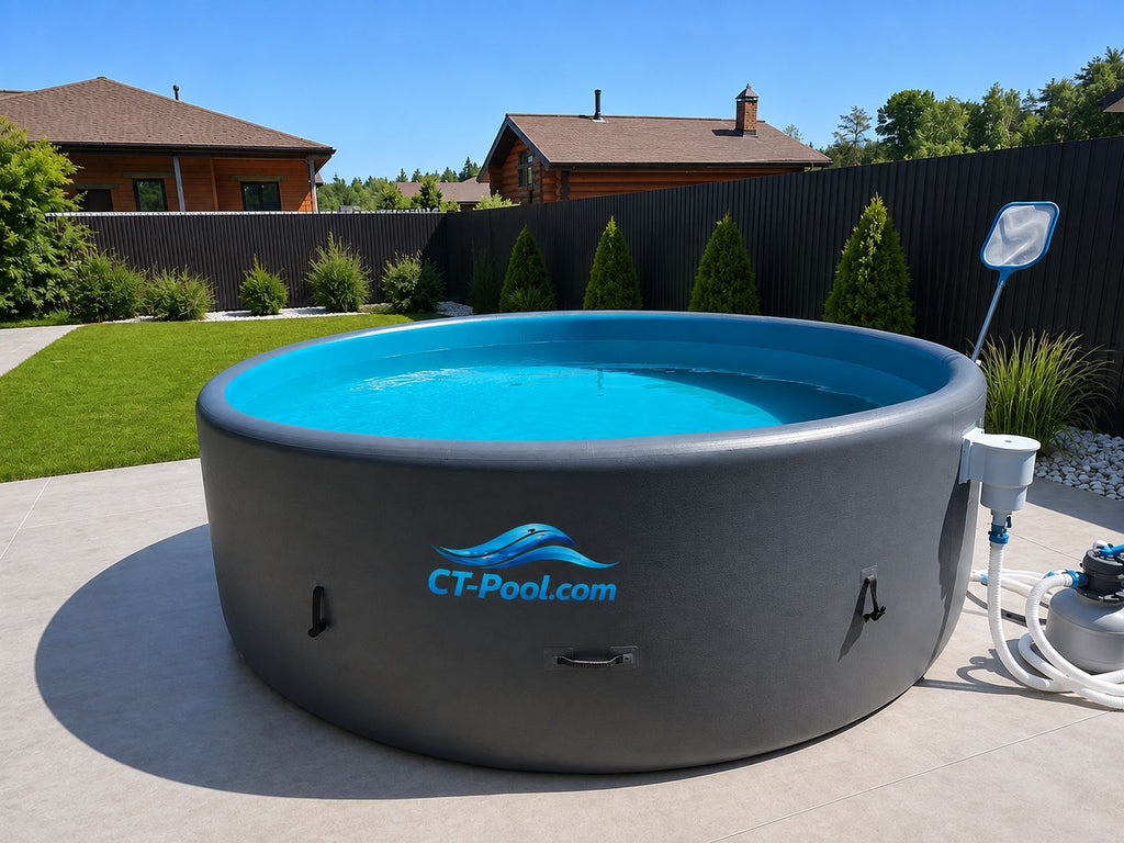 Drop-Stitch Pool Rund mit Skimmer Detail