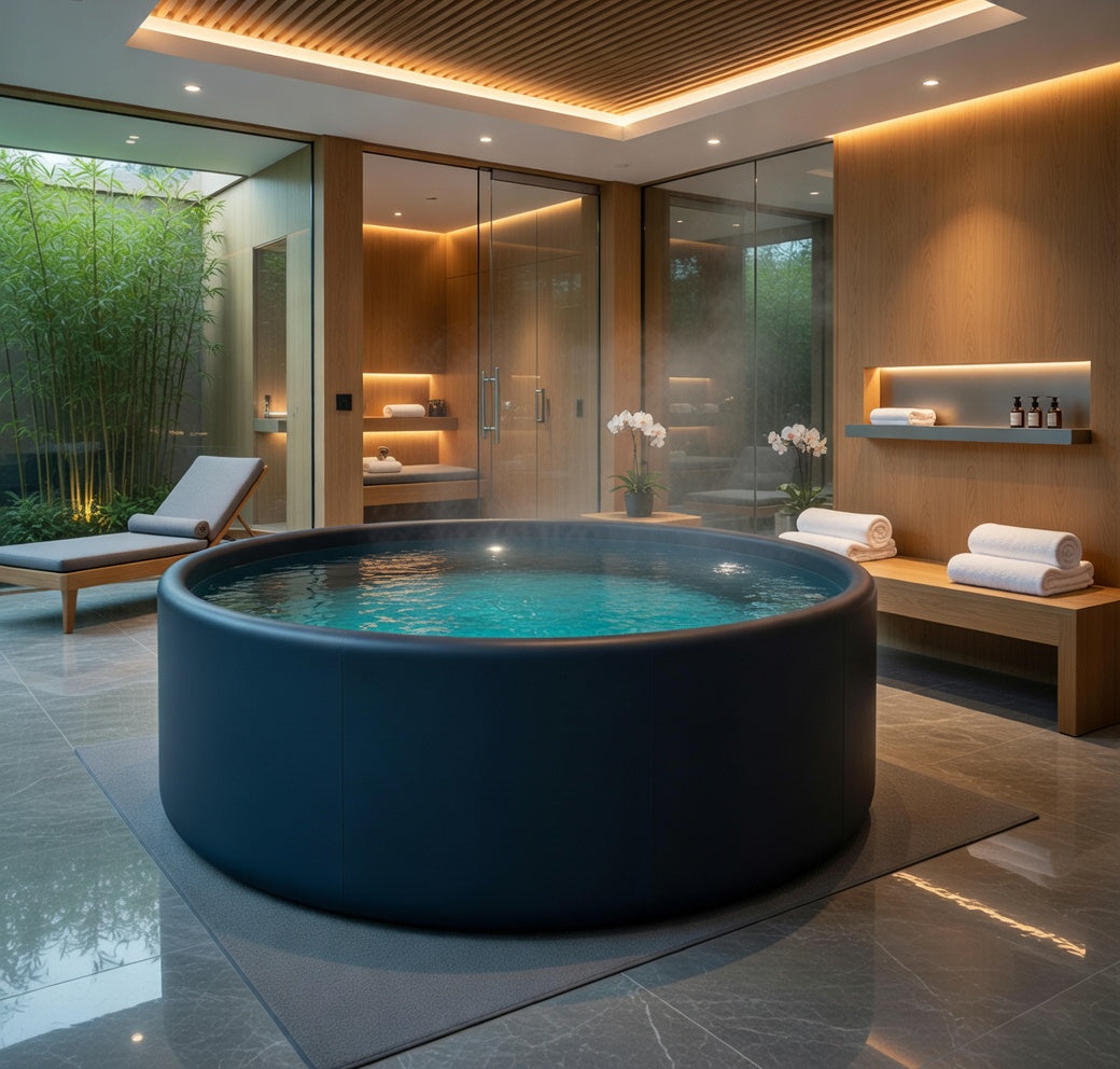 Aufblasbarer Premium Drop-Stitch Pool - Stabiler Familienpool für den Garten (Rund)