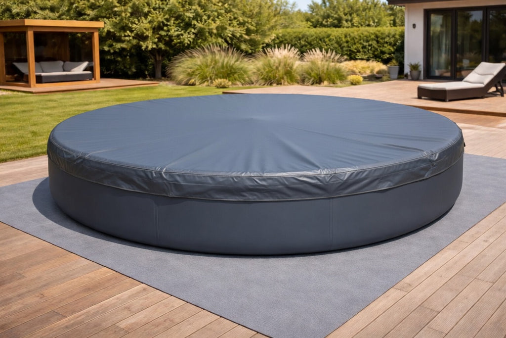 Aufblasbarer Premium Drop-Stitch Pool - Stabiler Familienpool für den Garten (Rund)