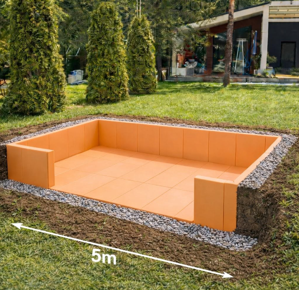 Aufblasbarer Premium Drop-Stitch Pool - Stabiler Familienpool für den Garten (Rechteckig)